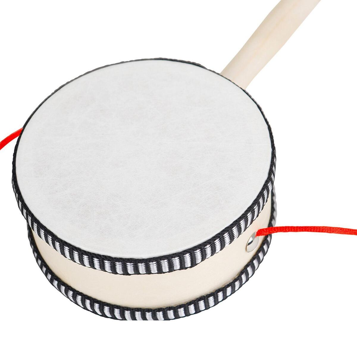 Wooden Rattle Drum Chinese Traditional Spin for Early Education Newborn