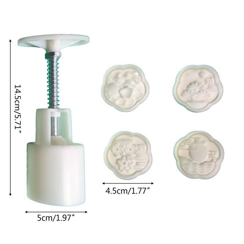 Cakes Molds Mooncake Cookie Moulds Cutter Hand Pressure Plastic Baking Accessory