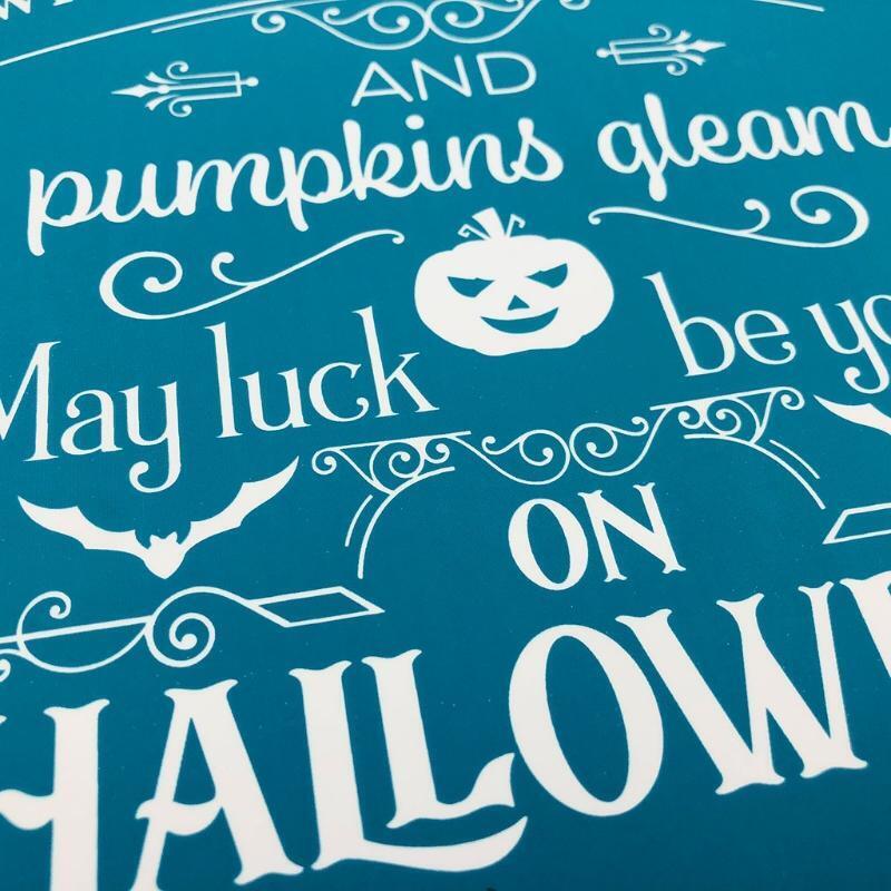 Halloween Self-Adhesive Silk Screen Printing Stencil Reusable Sign Stencils DIY