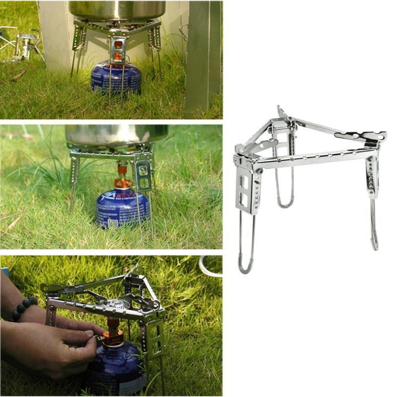 Barbecue Pot Holder Camping Stainless Steel Outdoor Camping Barbecue Stove Rack