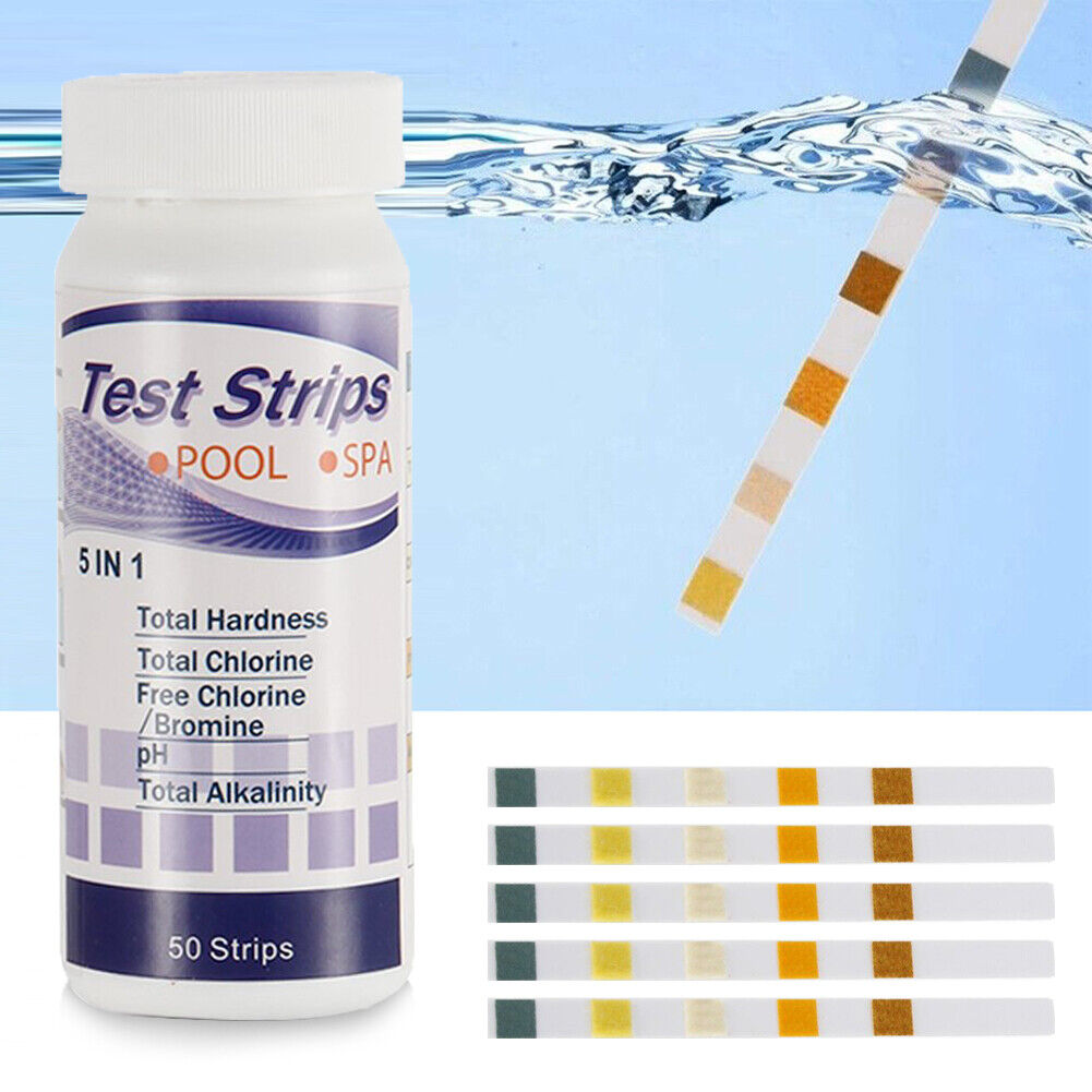 50pcs Chlorine PH Test Strips SPA Swimming Pool Nitrate Water Tester Paper