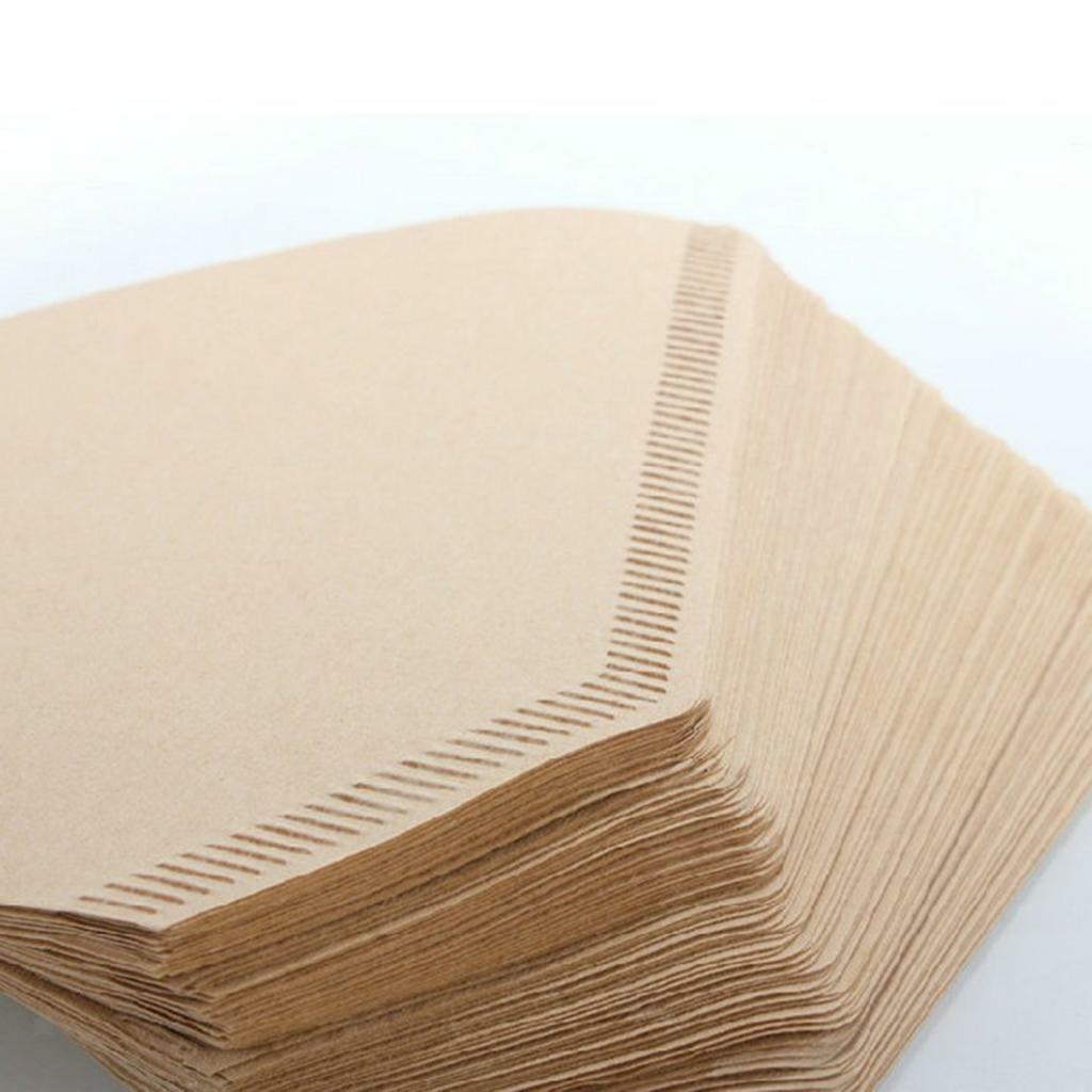 100 Pieces Coffee Filter Paper #4 for 2-4 Cups Coffee Makers Unbleached