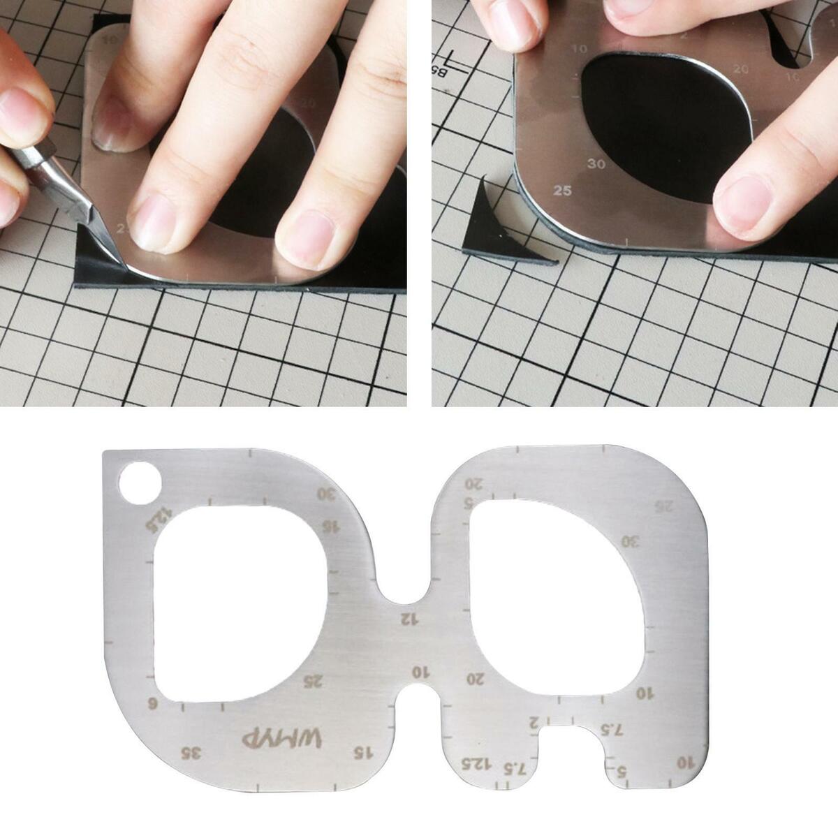 1x Round Angle Ruler Leather DIY Template Durable R Rule  for Clothing