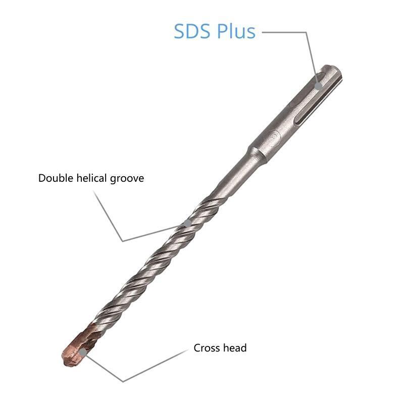 7 Pieces SDS-Plus Electric Hammer Drill Bit Set Impact Drill Bits Hard Alloy