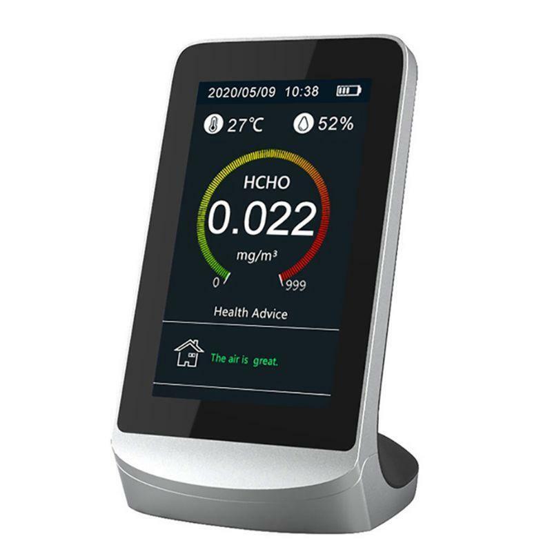 Digital Air Quality Monitor PM2.5 HCHO/TVOC AQI Gas Detector w/ History Function