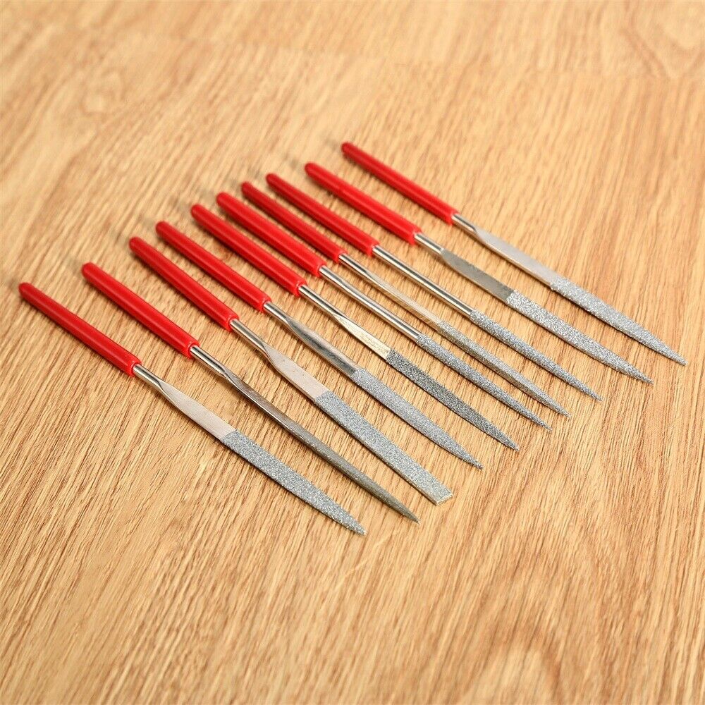 Grit 120# Diamond Coated Assorted Needle File 3x140mm Jewelry Metal Craft Tools