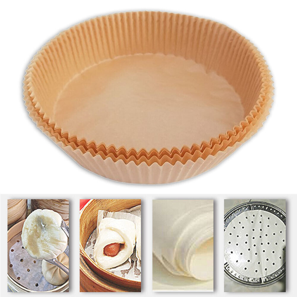50pcs Air Fryer Paper Liner Steaming Oven Baking Oil Paper Mats (20x4.5cm)