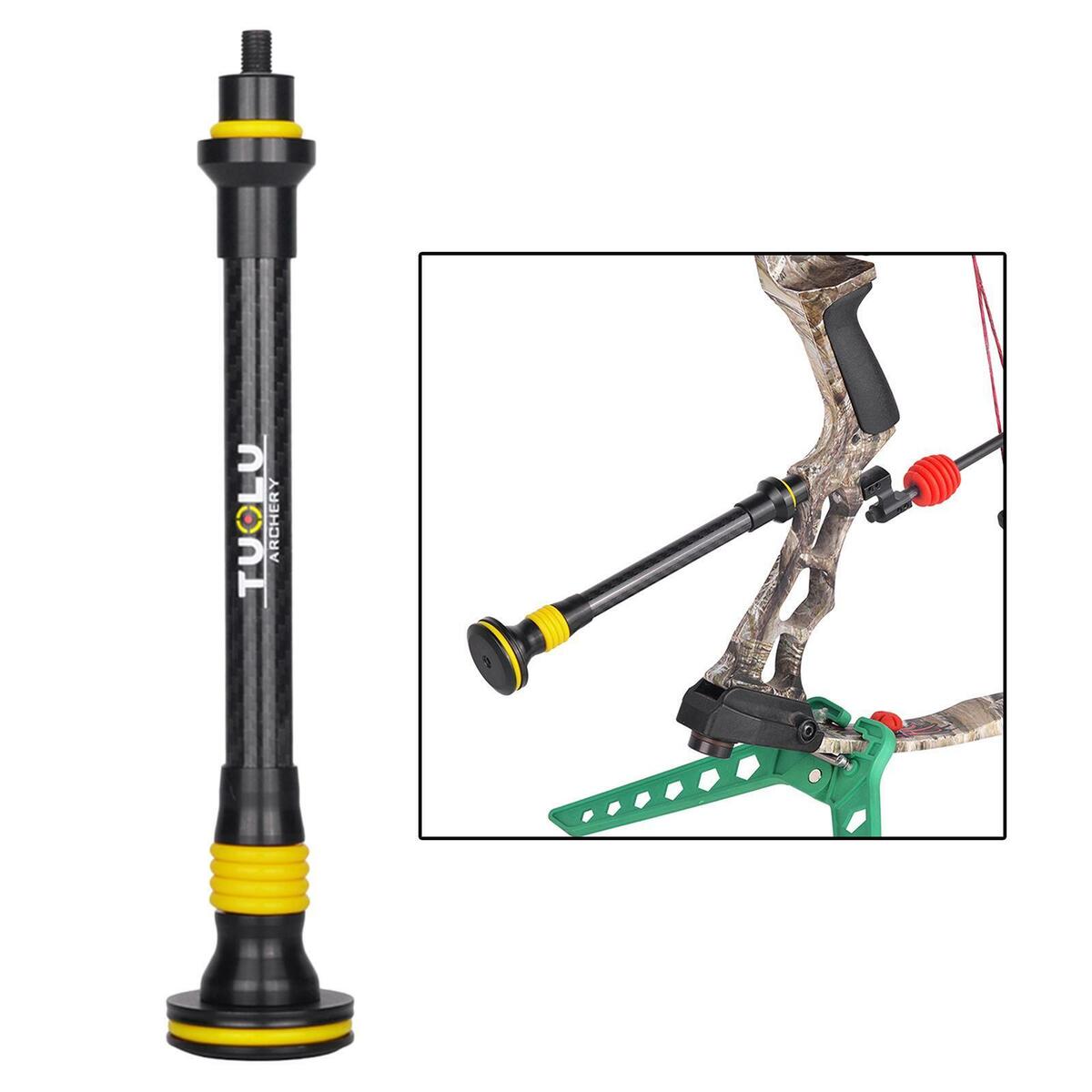 9" Bow Stabilizer Carbon Fiber  Damping Vibration Damper  Rod
