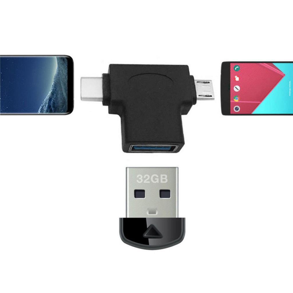 2 in 1 Type-C Micro-USB 3.0 USB-C Male Micro USB Male to OTG Adapter