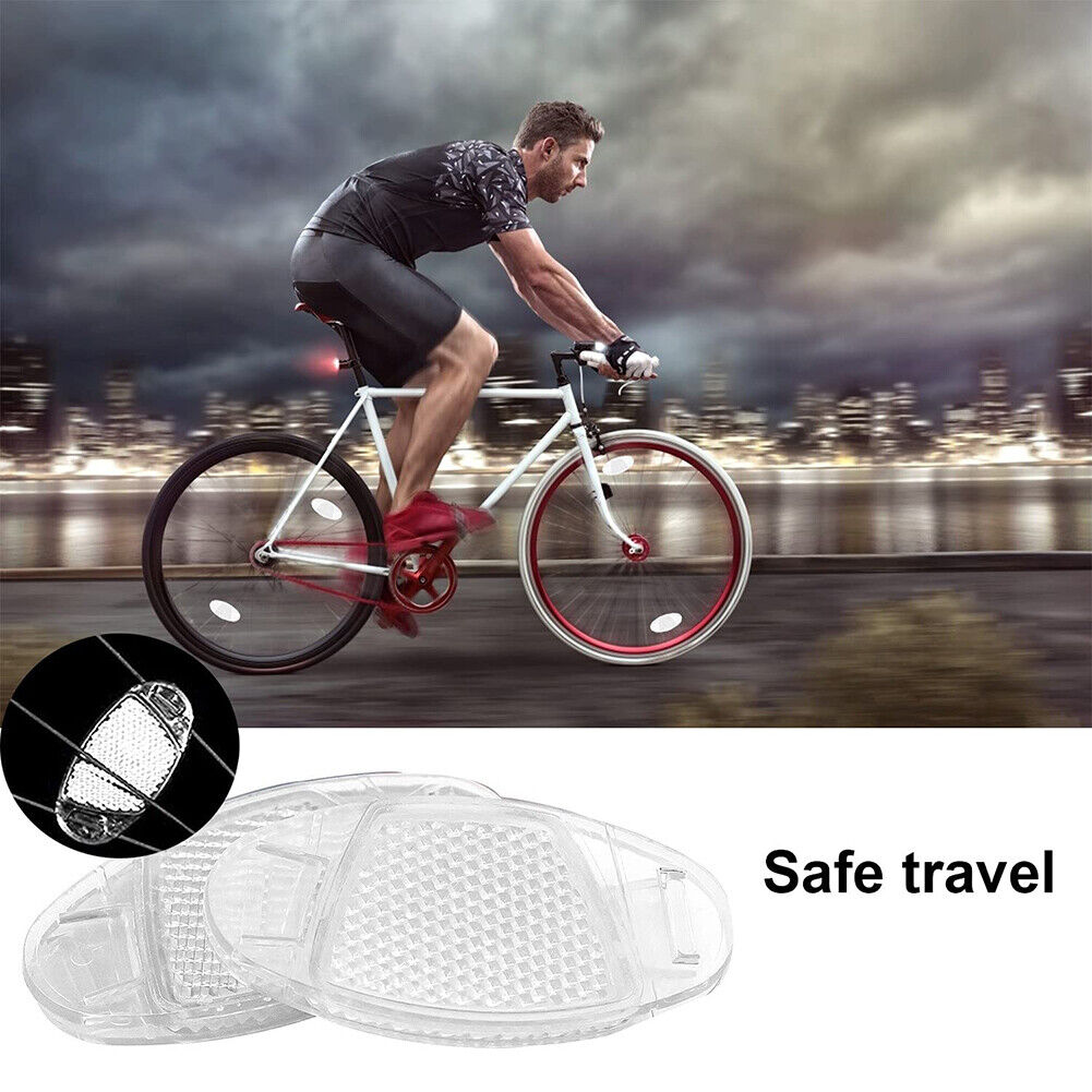10pcs Bike Safety Warning Reflectors Night Reflective Cycling Accessories