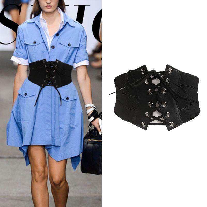 Corset Wide PU Leather Cummerbunds Strap Belt for Women Body Shaping Girdle