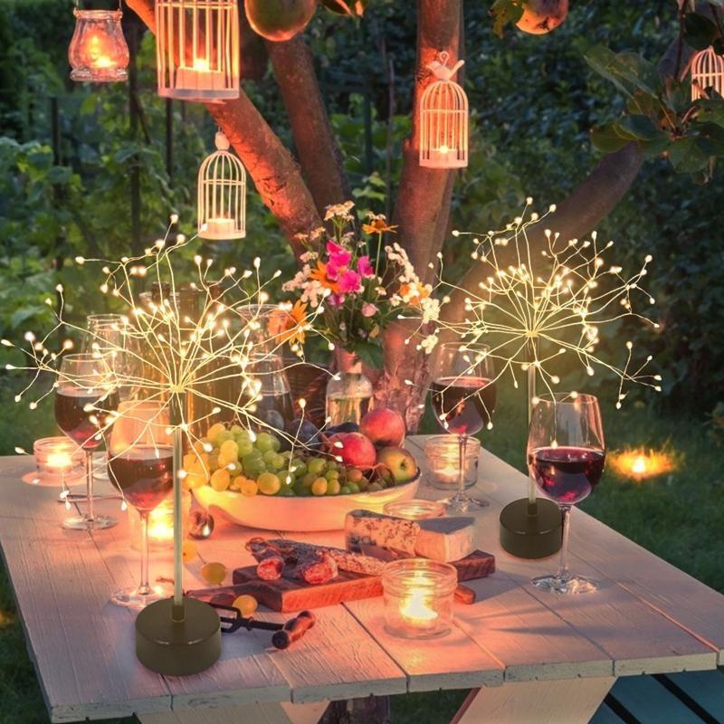 Indoor Modern Creative Firework Warm White lighting Led Night Lights Christmas