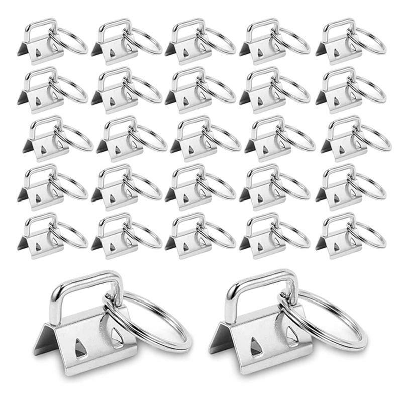 50PCS Lanyard Key Fob Hardware 1 Inch for Keychain and Wristlet Clamp DIY Craft