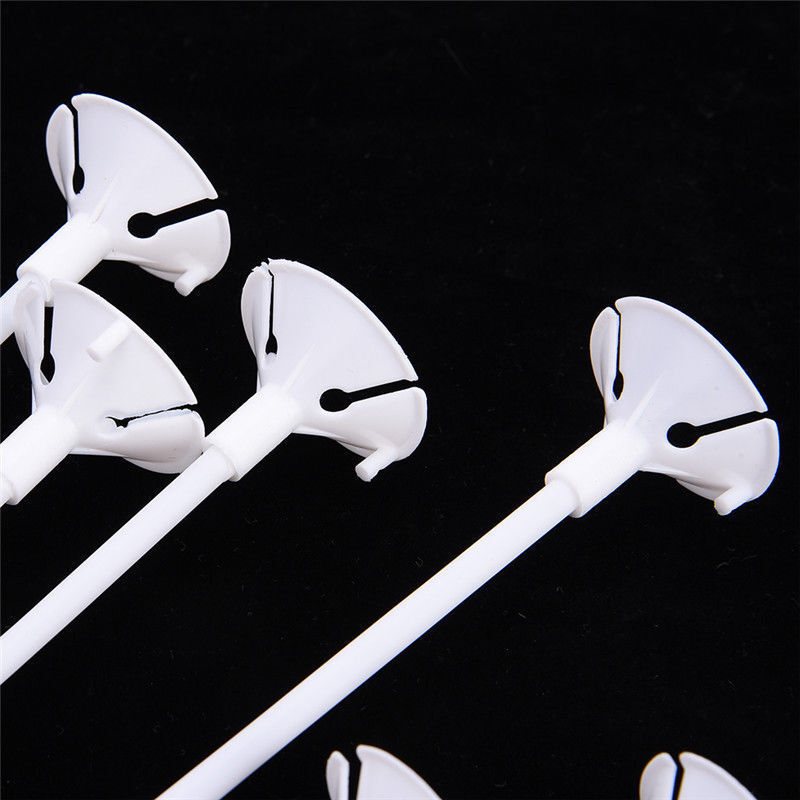 100 Sets Plastic Balloon Holder Sticks & Cups Tray Party Decor Appliance Popular