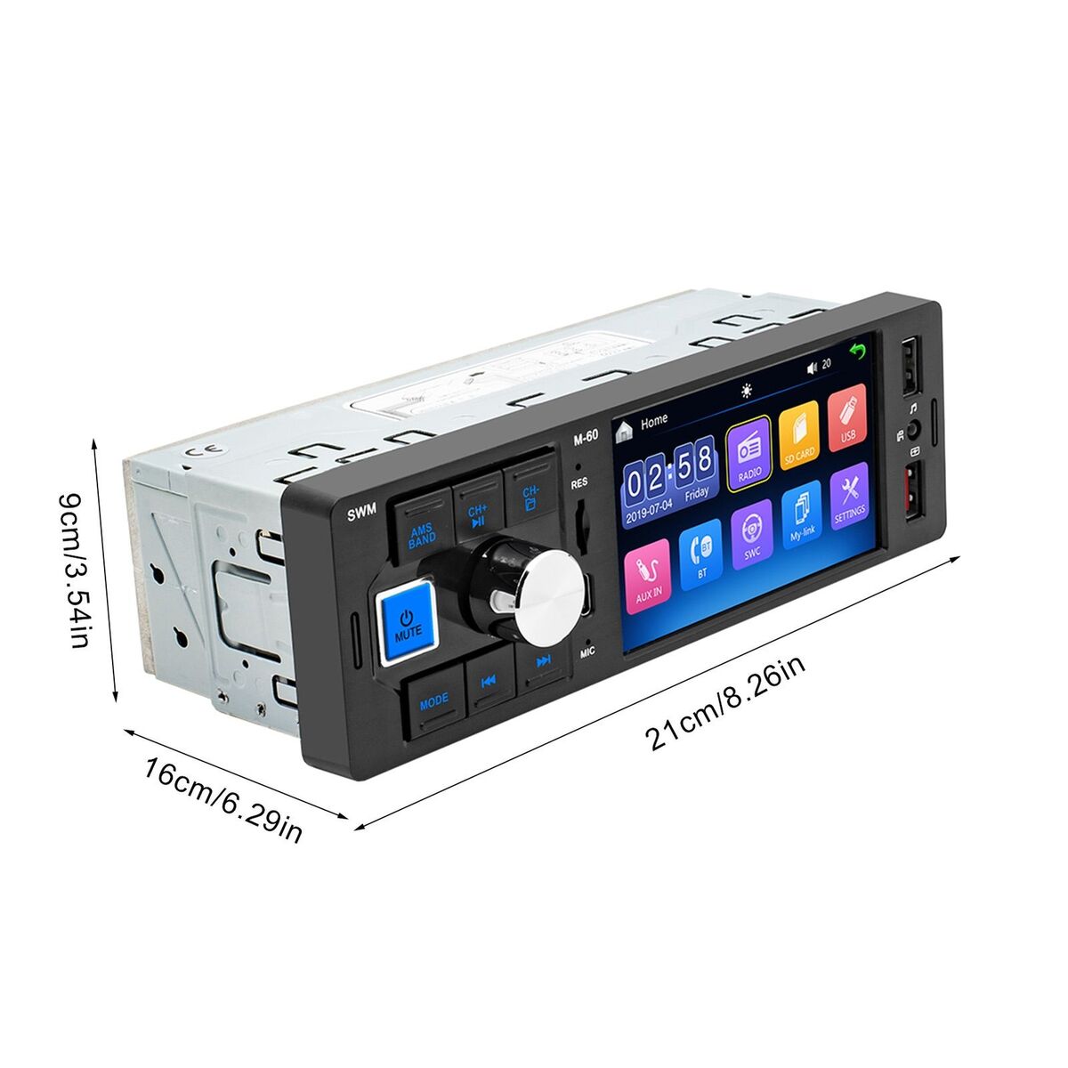 dashboard In-dash Audio Head Unit Car Stereo Radio Car MP5 Player Bluetooth