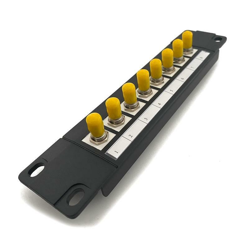 8-Port ST Optical Patch Panel 10G Ready Plastic Housing Color-Coded Labeling