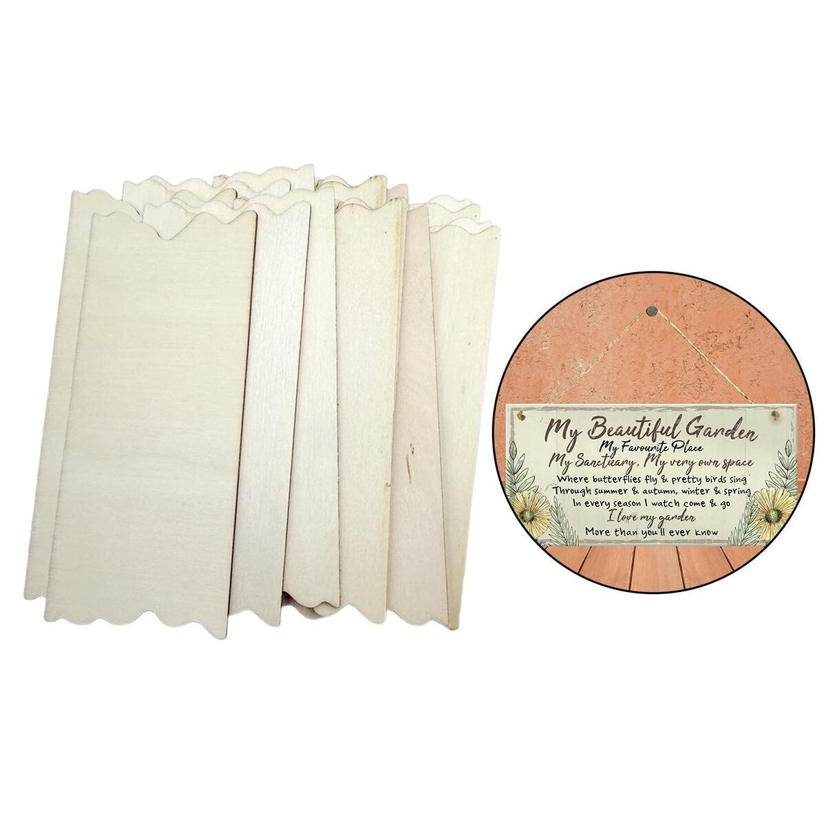 24Pieces  Plaques Plain en Sign Board with Jagged  DIY