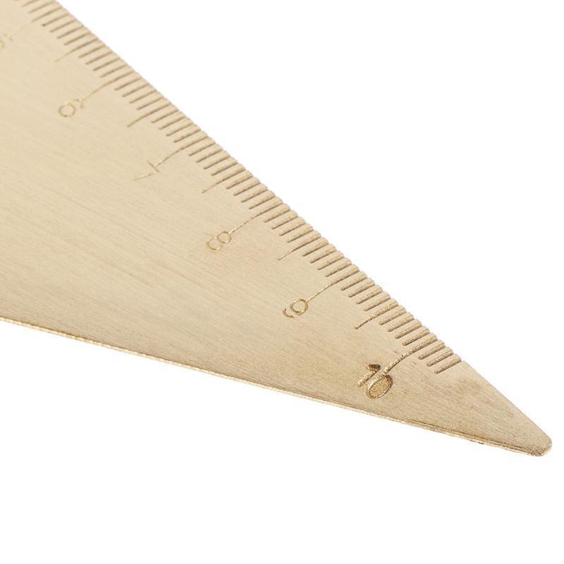 Super Durable Brass Speed Triangle Ruler Set Square Tool Carpenter Clear Ruler