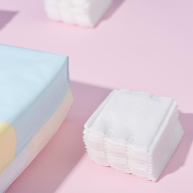 Basics Cotton Squares Waffle Textured Lint-Free Pure Cotton Beauty Applicator