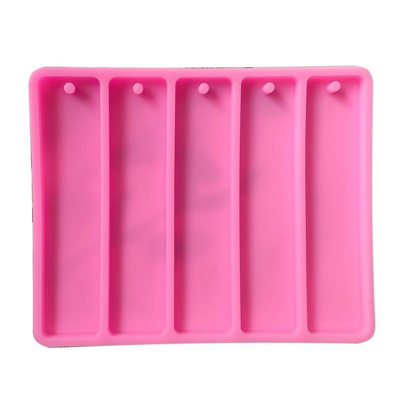 5 in 1 Rectangle Silicone Bookmark Mold DIY Bookmark Mold Making Epoxy DIY Craft