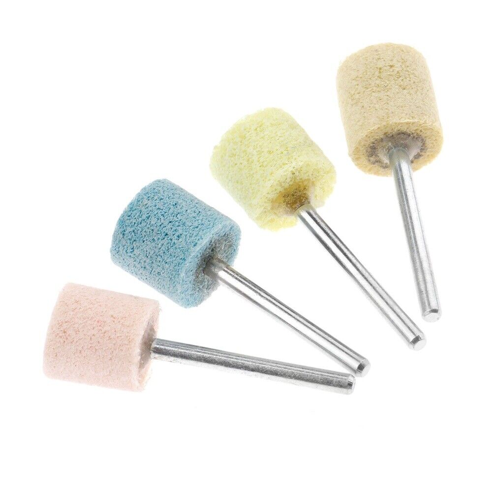 4Pc 12mm 0.47inch Head Dia Grit 150# 240# 320# 600# Nylon Polishing Head Buffing