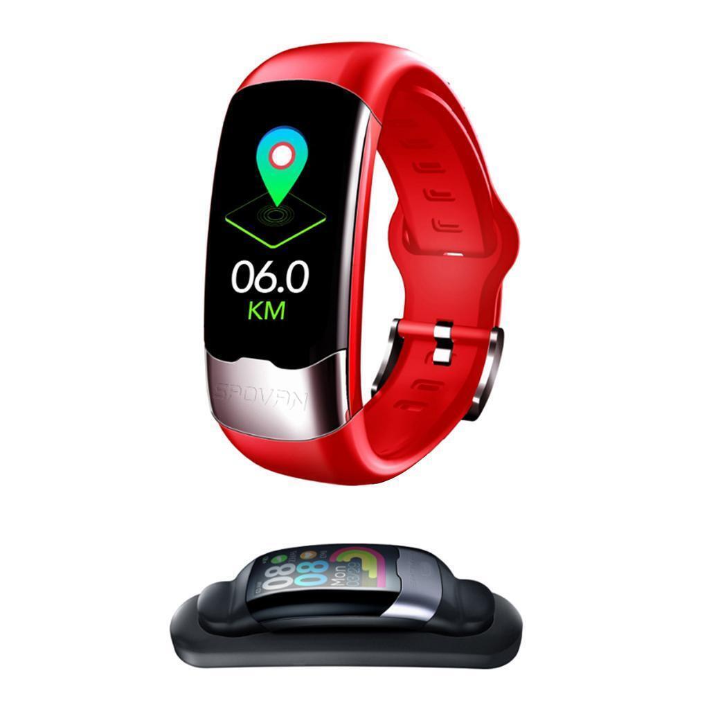 Watch ECG PPG HRV  Oxygen Monitor Waterproof IP68 Red