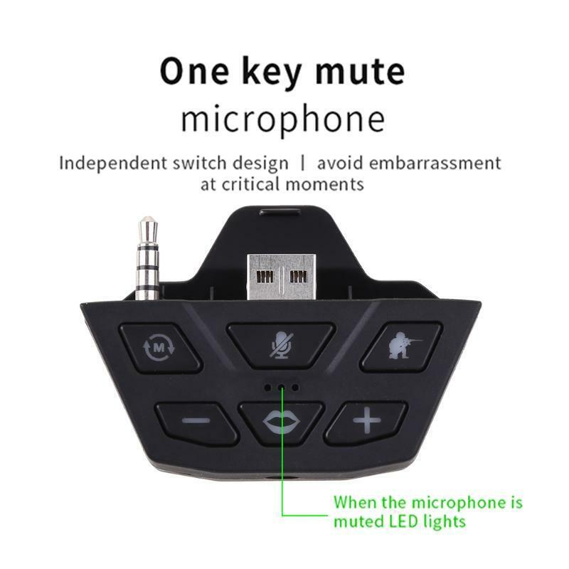 Stereo Headset Adapter Sound Enhancer Headphone Converter For -Xbox One Gamepad