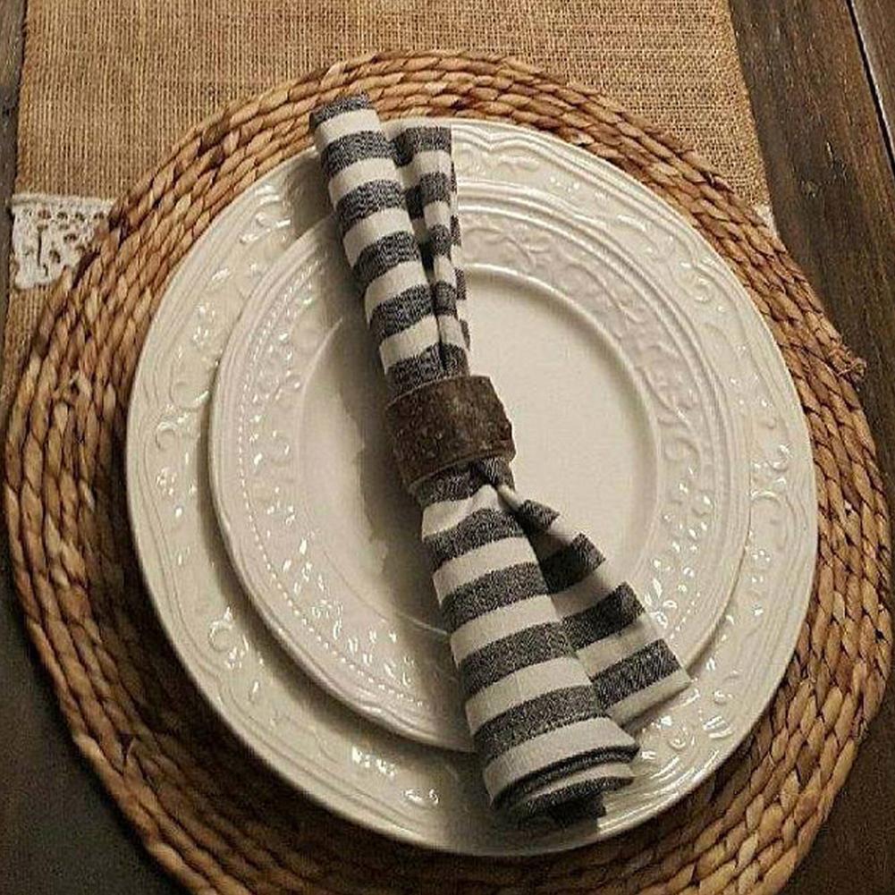 Rustic Wooden Napkin Ring Wedding Party Napkin Holder Table Decoration Gift