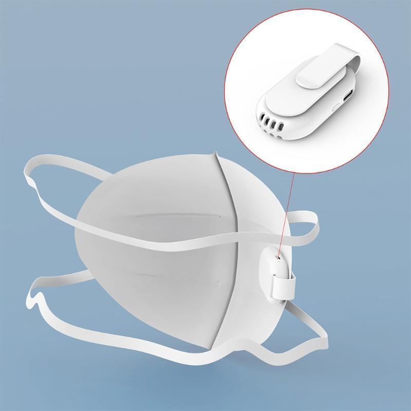 Wearable Mini Portable Air Face Fan, Air Cooling Circulate Fan For Face Cover