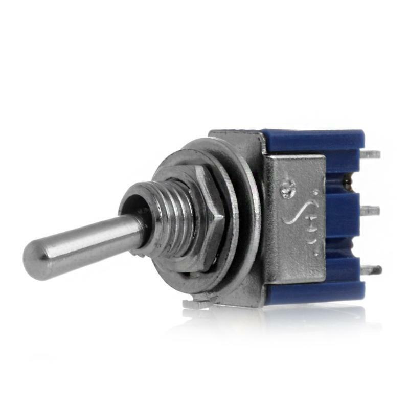 Rocker Momentary Switch On-On 3-Pin 2-Position SPDT Toggle Switch with Metal Bat
