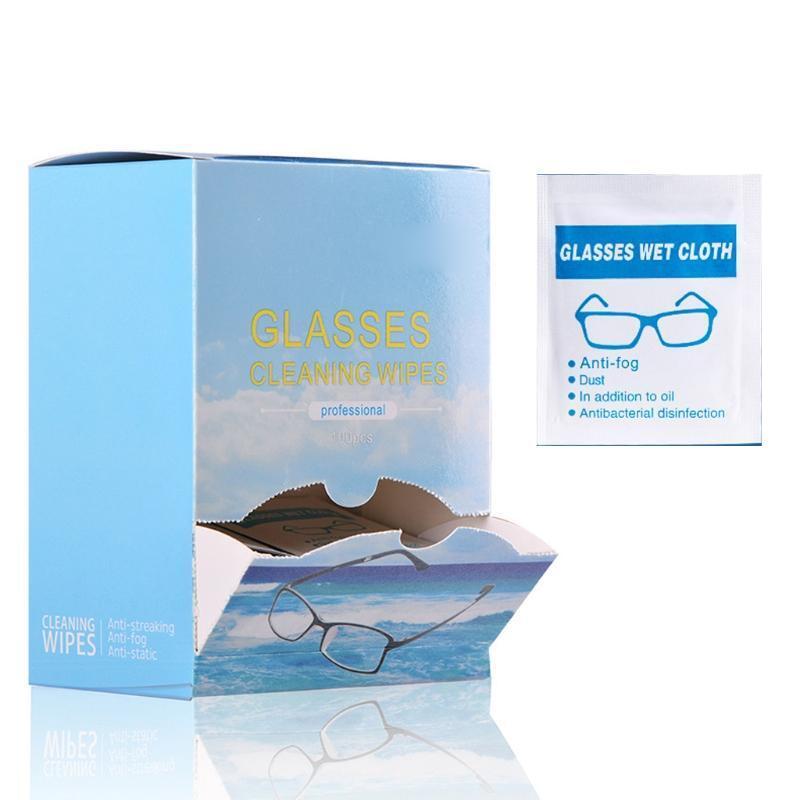 100Pcs Lens Cleaning Wipes Pre-Moistened Individually Wrapped Screens Tablets