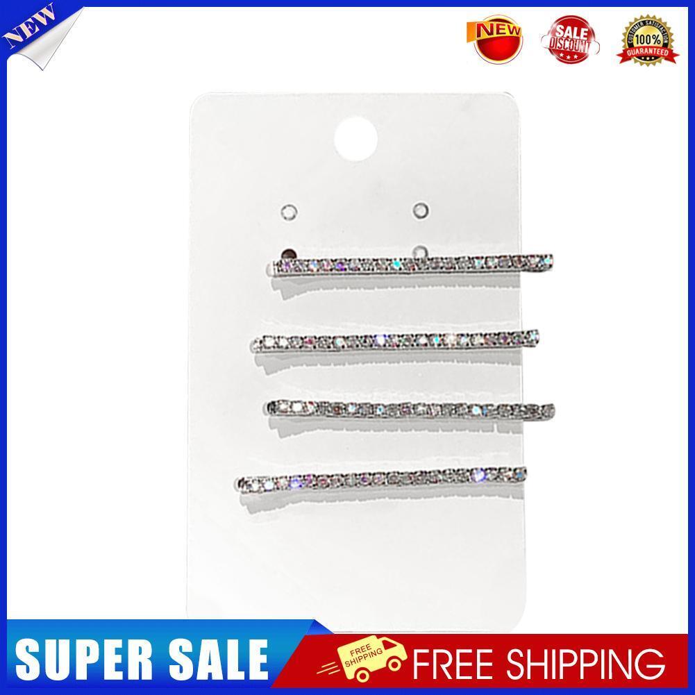 4pcs Rhinestone Hair Clip Simple Women Hairpins Barrettes Hair Ornaments