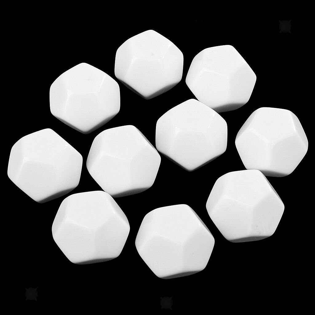 16mm White Blank D12  Educational Counting Cubes for  &