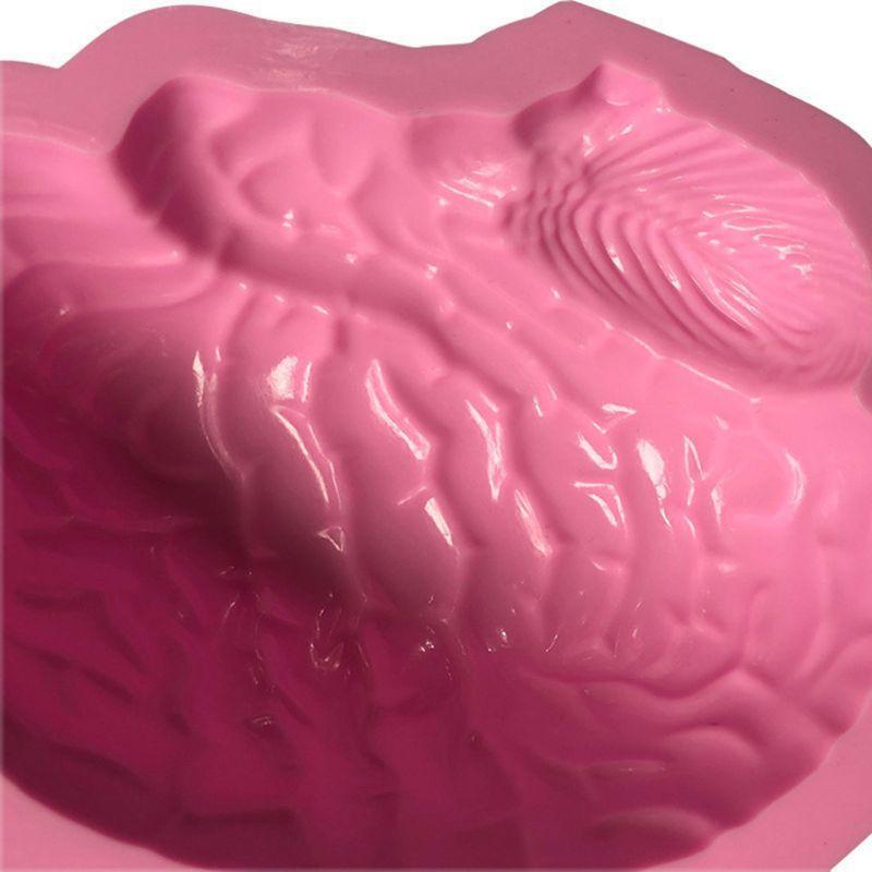 Human Brain Shape Pan Silicone Mold Halloween Cake Pudding Jelly Dessert Mould