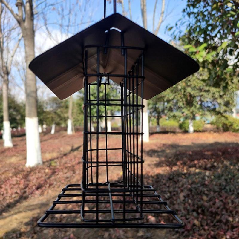 Hanging Bird Feeders for Outdoors Metal Suet Holder Creative Bird Fruit Box