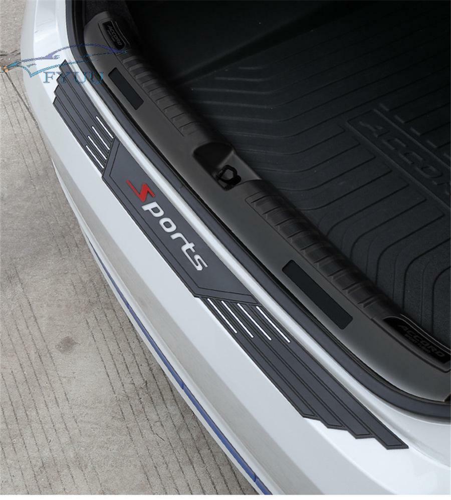 1pc Car Rear Guard Bumper Scratch Protector Non-slip Pad Cover Black Sport Style