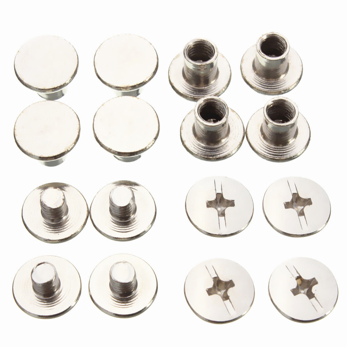 100PCS Nickel Binding Chicago Screws Nail Rivets Photo Album Leather Craft Parts