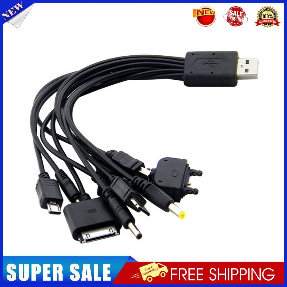 10 in 1 USB Charging Cable Universal Mobile Phone Multi-Function Power Cord