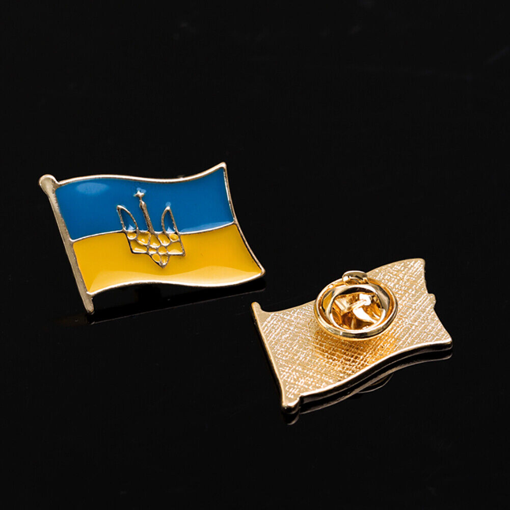 Ukraine Flag Medal Alloy Metal Lapel Pin Badges Men Women Pin Jewelry Gift
