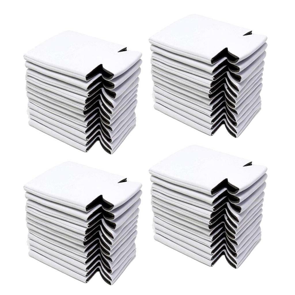 40pcs Insulated Neoprene Beer Can Coolers Sleeves Collapsible Drink Caddies
