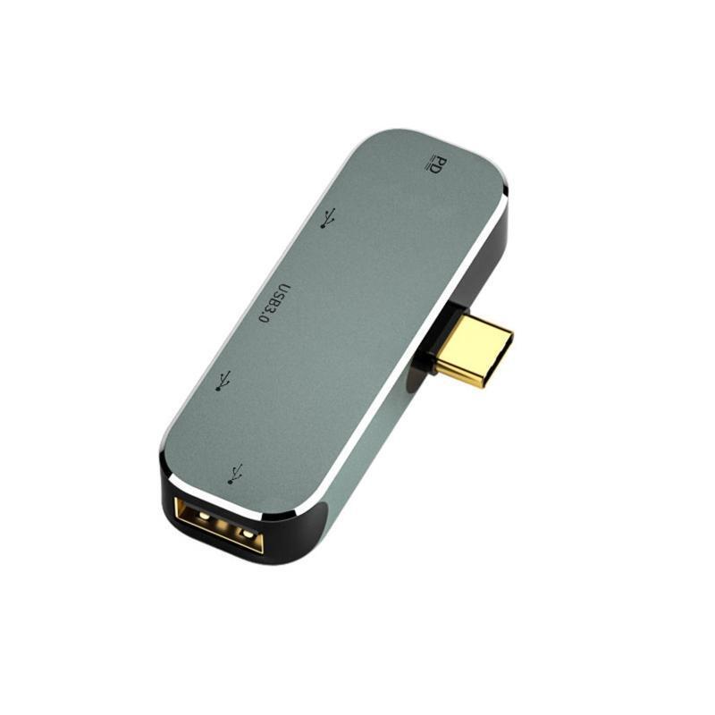 Type C Hub 5 Ports Aluminum Alloy USB Hub 3.0 2.0 Extended Type C Adapter