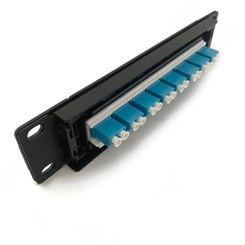 8-Port LC Shielded Patch Panel 10G Ready Plastic Housing Color-Coded Labeling