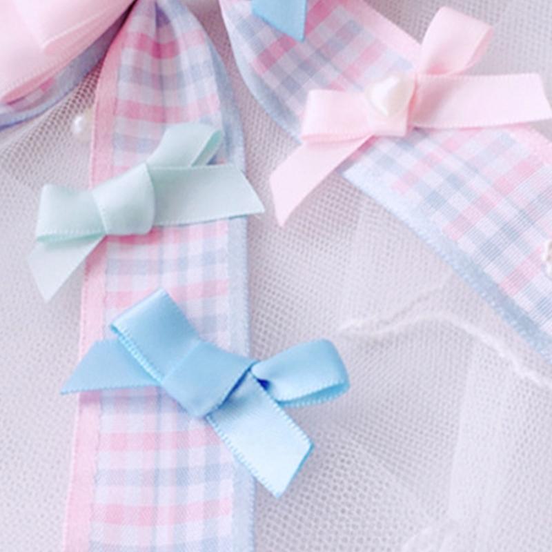 Big Bowknot Hair Barrette Plaid Bowknots Hair Clips Lovely Lolita Side Hair Clip