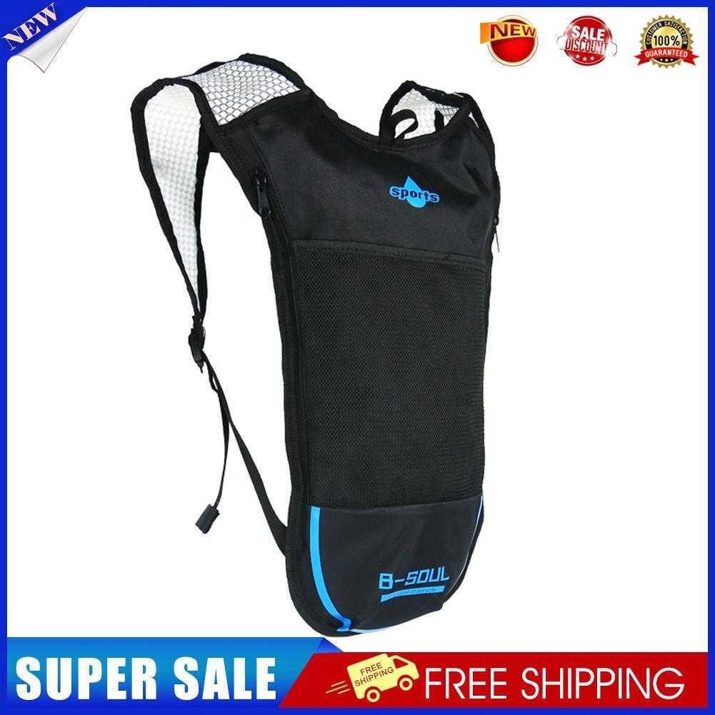 MTB Bike Cycling Backpack Water Bladder Bag Sport Folding Rucksack (Blue)