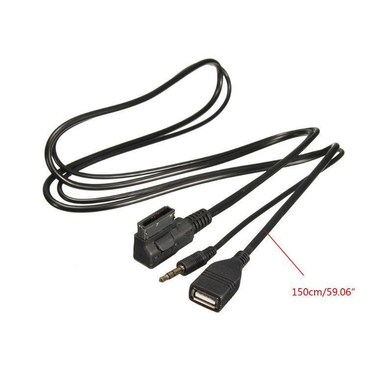 3.5mm AUX Audio Cable MDI AMI MMI Interface USB Adapter for A6L A8L Q7 A3 A4L A5