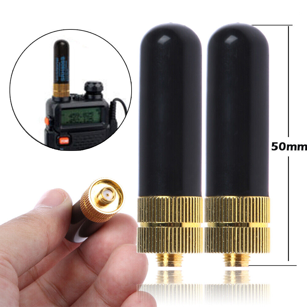 2x SRH805S SMA-F Female Dual Band Antenna for Baofeng GT-3 UV-5R 888s Radio