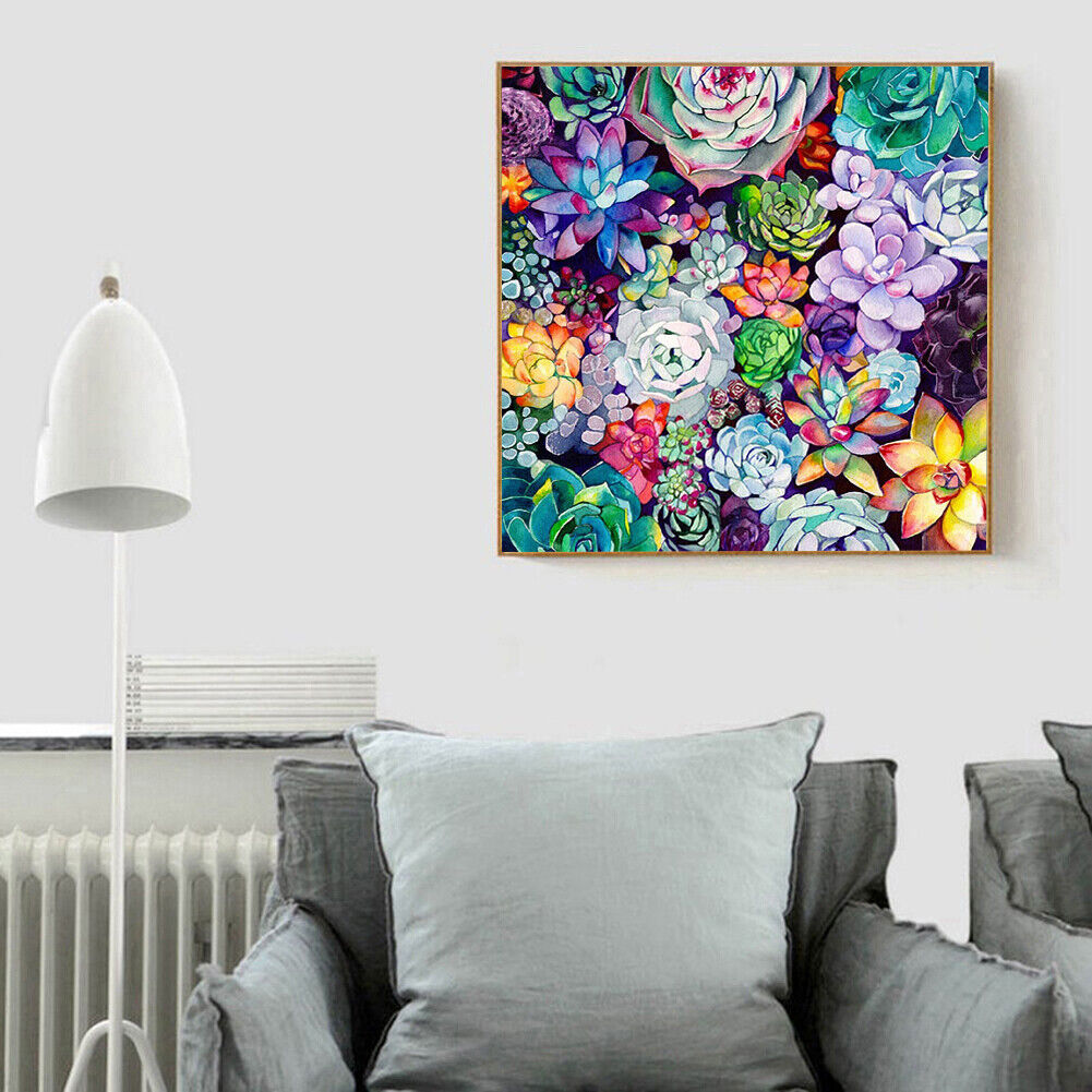 Succulent Plant Full Drill Diamond Painting DIY Mosaic Picture Home Decor