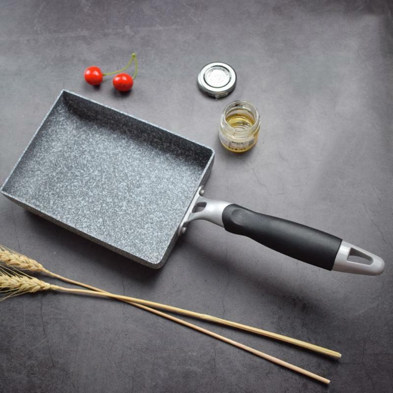Japanese Omelette Rectangle Frying Pan Non-Stick Tamagoyaki Rolled Egg Cooker