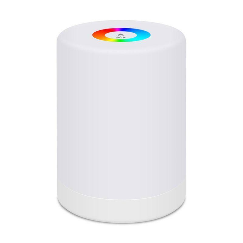 LED Night Light, Smart Bedside Table Lamp, Touch Control, Dimmable, USB Recharga