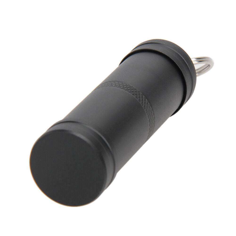 Aluminum Alloy Waterproof Case First-Aid Medicine Bottle with Key Ring